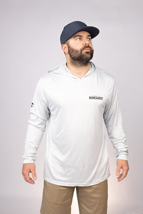 Front view of Aluminum Third Coast Renegades Performance Hoodie