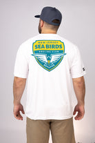 Rear view of White New Jersey Sea Birds Performance Tee