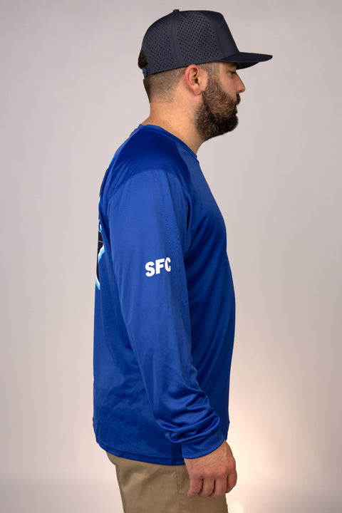 Side view of Royal Mississippi Blues LS Performance