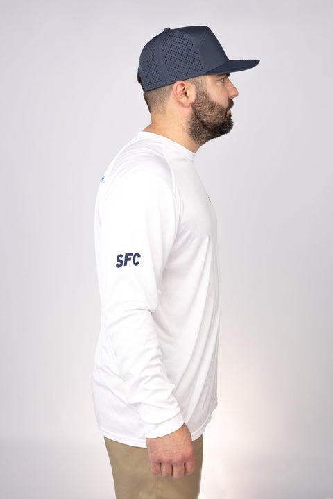 Side view of White North Carolina Flare LS Performance