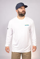 Front view of White New Jersey Sea Birds LS Performance