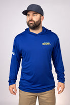 Front view of Royal South Carolina Outcast Performance Hoodie