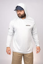 Hood up view of Aluminum Third Coast Renegades Performance Hoodie
