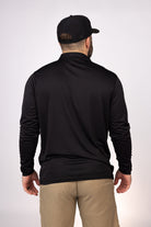 Rear view of Black West Florida Black Flags Quarter Zip