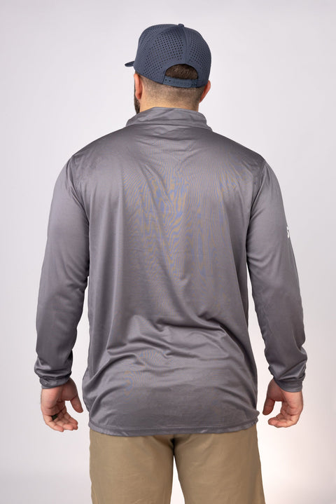 Rear view of Graphite Third Coast Renegades Quarter Zip