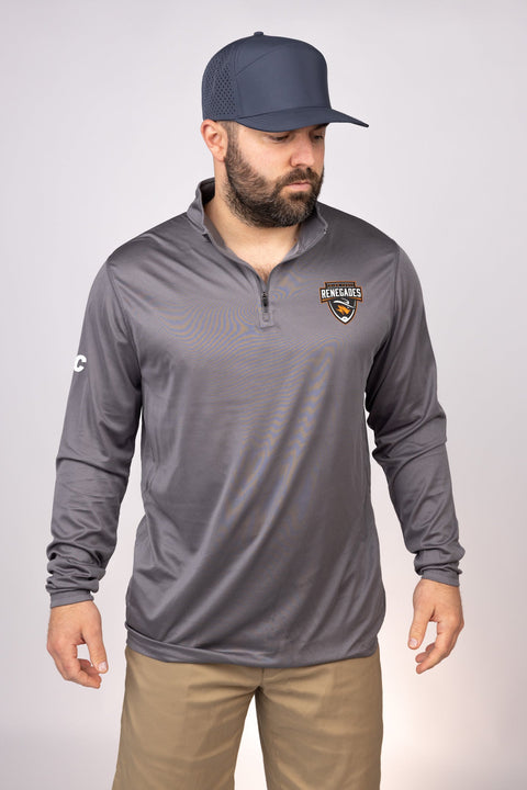 Front view of Graphite Third Coast Renegades Quarter Zip