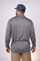 Rear view of Graphite New Jersey Sea Birds Quarter Zip